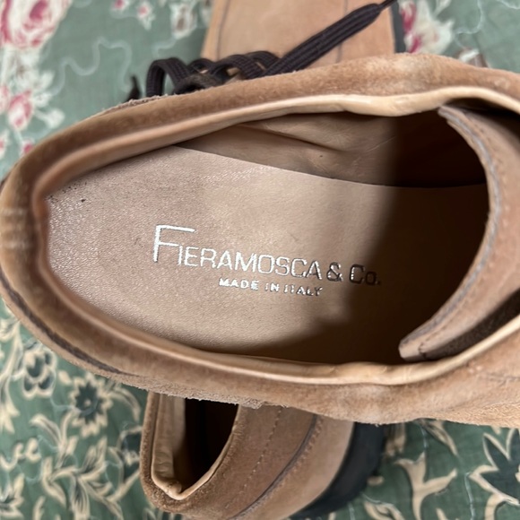 Vintage Fieramosca suede tie shoes, size 39, 9. - Picture 3 of 8